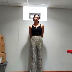 Vylette Frost Sequined Flair Pant